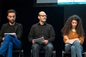 Berlin Documentary Forum 3. Michael Baers: An Oral History of Picasso in Palestine
Yazid Anani, Michael Baers & Dalia Taha (from left to right)