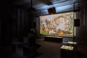 Ho Tzu Nyen: One or several tigers (2017, 33.33 min). 2 oder 3 Tiger
Ausstellung
Kuratiert von Anselm Franke und Hyunjin Kim
21.4.–3.7.2017