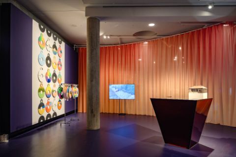 Exhibition view As Though We Hid the Sun in a Sea of Stories. Fragments for a Geopoetics of North Eurasia. Photo: Studio Bowie/HKW
