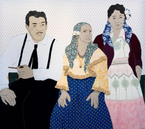 Małgorzata Mirga-Tas, Bibi Lubakri Familia (2023). Courtesy Małgorzata Mirga-Tas und Foksal Gallery Foundation, foto: Hendrik Zeitle