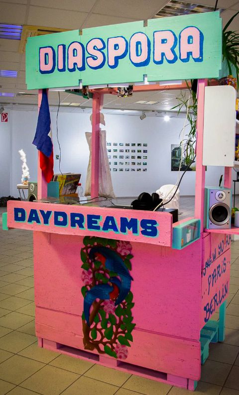 Yann-Olivier Kersaint, Diaspora Daydreams kiosk. Photo: Micky Rosy Richter