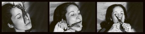 Anna Maria Maiolino, É o que sobra (What is Left Over), aus der Serie Fotopoemação (Photopoemaction, 1974, gedruckt 2009)