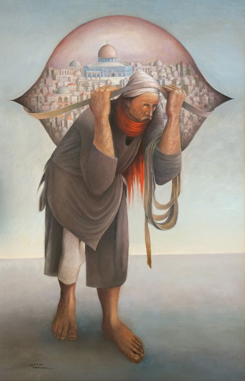 Sliman Mansour, Camel of Hardship (1973)