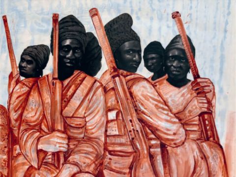 Barthélémy Toguo, detail of Tirailleurs sénégalais (2026)
