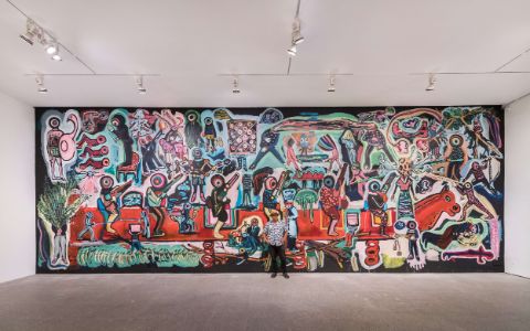 Yassine Balbzioui, Fantasia (2021), Wandgemälde, Museo Reina Sofía, Madrid