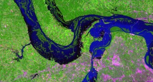 Saint Louis, Satellite Photo of Great Flood