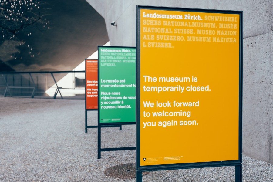 Wie viele andere Kulturbetriebe musste auch das Landesmuseum Zürich aufgrund der Corona-Pandemie im Sommer vorübergehend schließen. | Foto: Patrick Robert Doyle / Unsplash